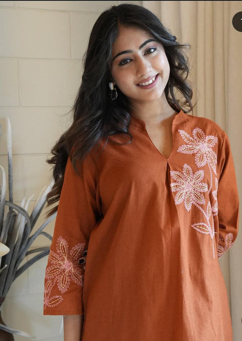SwaritFloral Embroidered