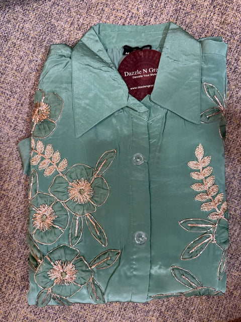 Puja Shirt Style Kurta with Pant Floral
