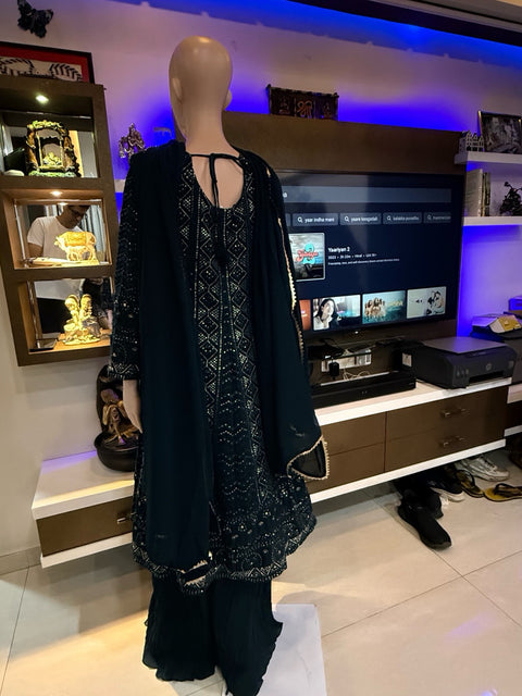 Toral Heavy Embroidered Kurta with Palazzo & Dupatta