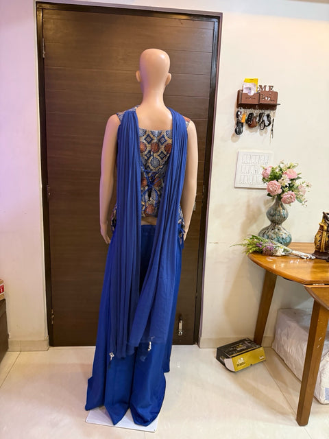 Toral Brocade and Georgette Sharara Set with Embroidered Jacket