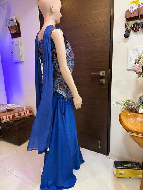 Toral Brocade and Georgette Sharara Set with Embroidered Jacket