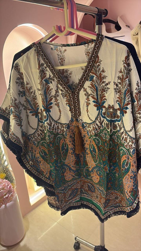 Multicolor Patchwork Kaftan