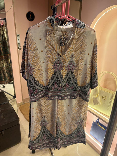 Ethnic-Inspired Printed Coord Set (Shirt + Pants)