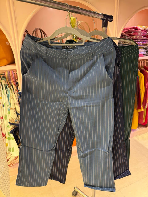 Striped Slim-Fit Pants