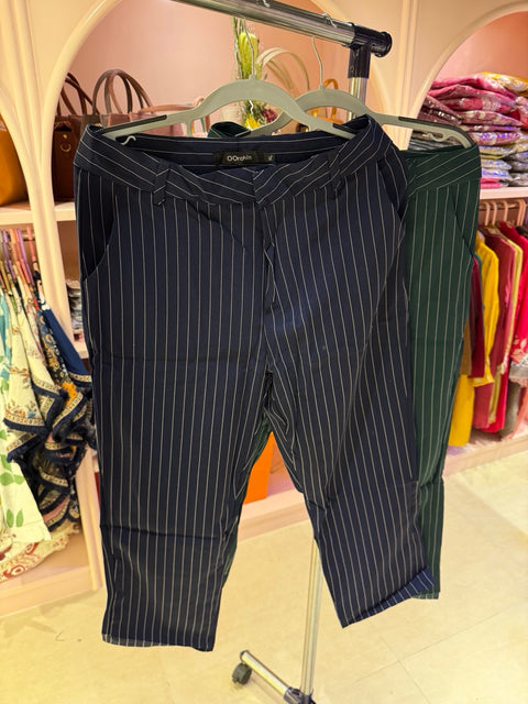Striped Slim-Fit Pants