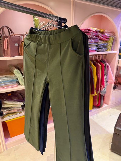 Solid Straight-Cut Comfort Pants
