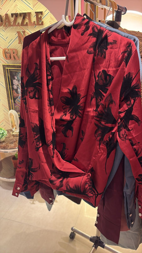Satin Drape Top