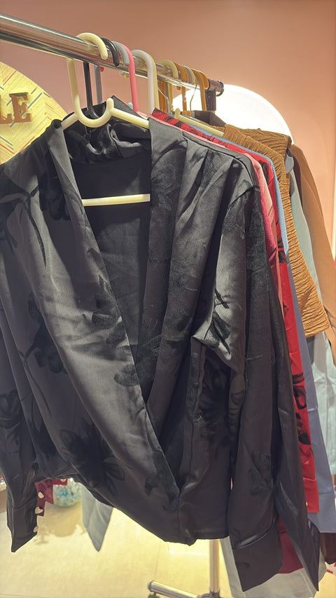 Satin Drape Top