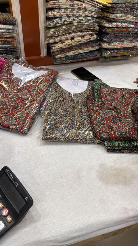 Ajrak Hand Block Print Kurti