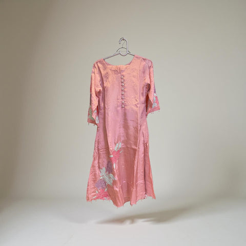 Plum Golden Thread Embroidered Kurta with Pant Set | Zari Bead Detailing | Festive Coord Set