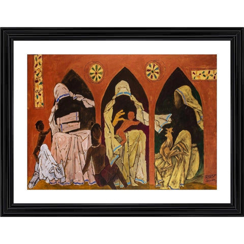 Generic Mother Teresa Goddess of Love Painting With Wood Photo Frame (Multicolor)