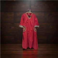Crimson Heritage Cotton Salwar Suit with Ethnic Detailing & Dupatta | Comfortable Daily Ethnic Wear