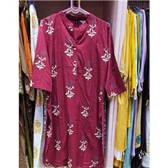 Maroon Ethnic Printed Salwar Suit with Dupatta | Casual Festive Ethnic Wear for Women