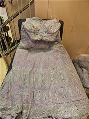 Lavender Pink Embroidered Ghaghara Choli | Mirror & Sequin Work | Bridal Lehenga Set