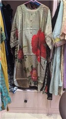 Ivory Floral Printed Kurti Coord Set