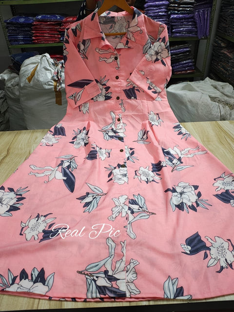 Swarit Floral Printed Shirt Dress