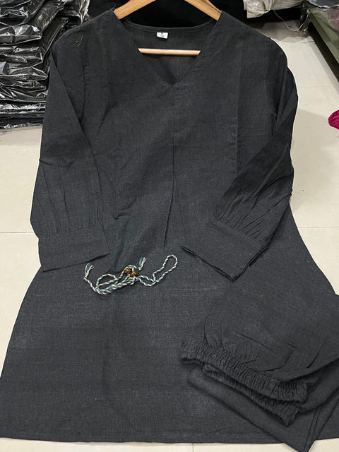 Swarit Textured Cotton Belted Coord Set