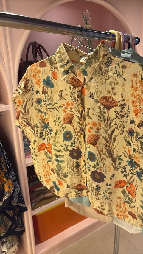 Floral Printed Cotton Co-ord Shirt