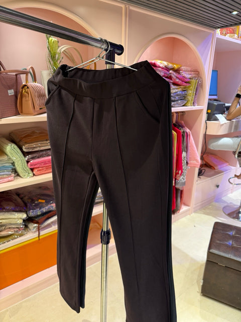 Solid Straight-Cut Comfort Pants