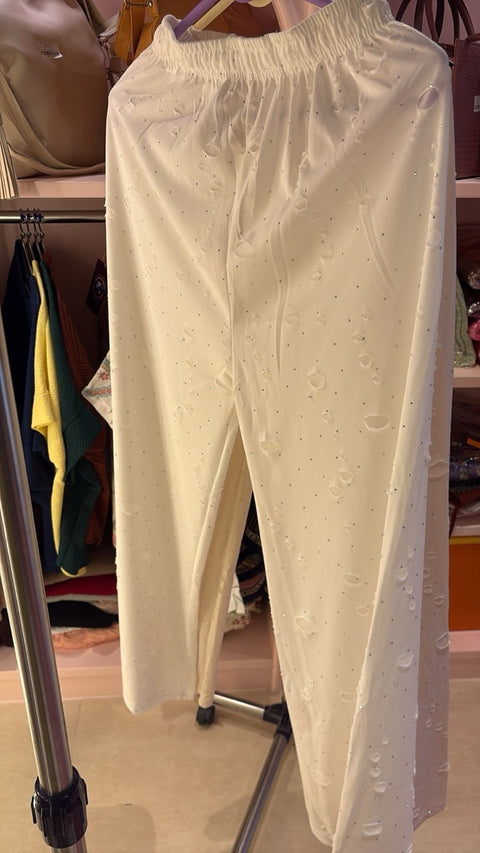 Lining Textured Pants