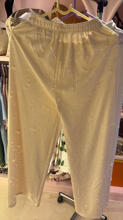 Lining Textured Pants