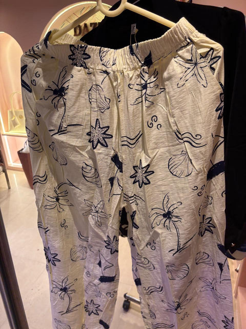 Tropical Beach Print Lounge Pajama