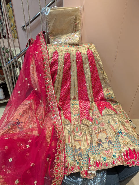 Bridal Lehenga Set (Lehenga + Choli + Dupatta)