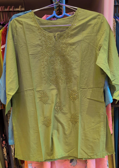 Embroidered Cotton Kurti Elegant Everyday Wear
