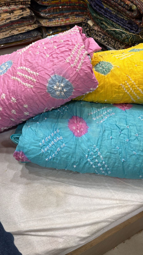 Bandhani Tie-Dye Printed Dress Material Set