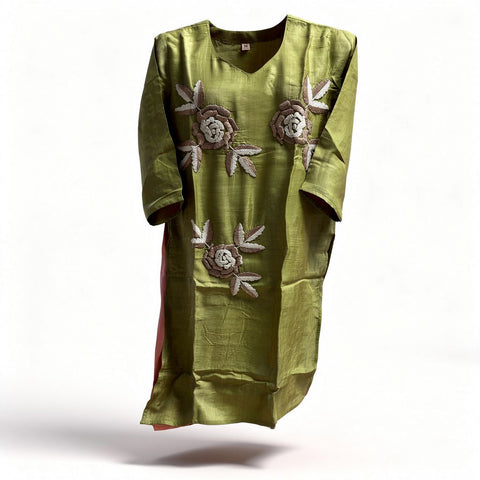 Mehndi Bloom Embroidered Salwar Suit with Dupatta