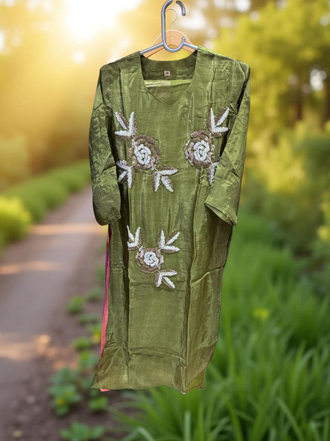 Mehndi Bloom Embroidered Salwar Suit with Dupatta