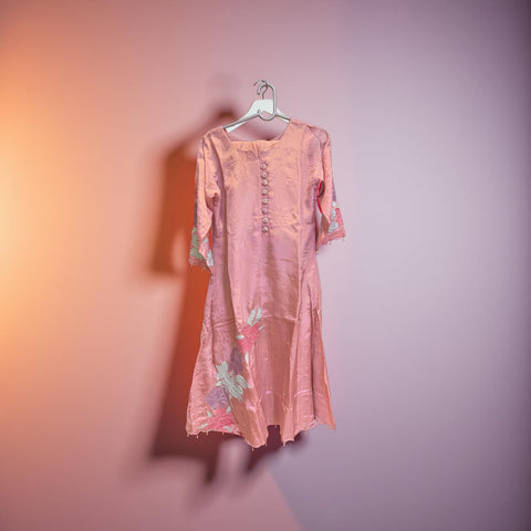 Peach Petal Embroidered Salwar Suit with Dupatta