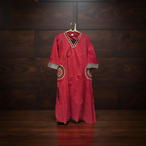 Crimson Heritage Cotton Salwar Suit with Dupatta