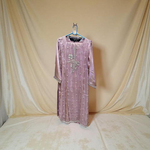 Lavender Pearl Embroidered Salwar Suit with Dupatta