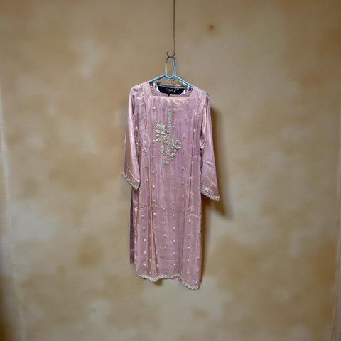 Lavender Pearl Embroidered Salwar Suit with Dupatta