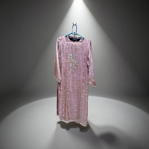 Lavender Pearl Embroidered Salwar Suit with Dupatta