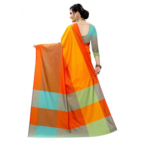 Generic Women's Woven Sana Silk Saree (Mustard,5-6Mtrs)