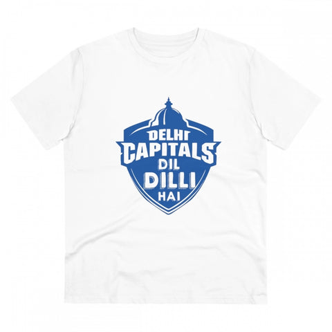 Generic Men's PC Cotton Cricket Design Printed T Shirt (Color: White, Thread Count: 180GSM)