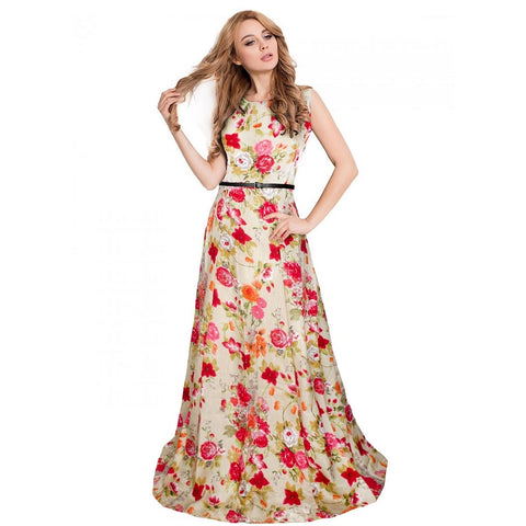 Generic Women's Banglory Satin Silk Western Wear Flare Long Gown (Pink)