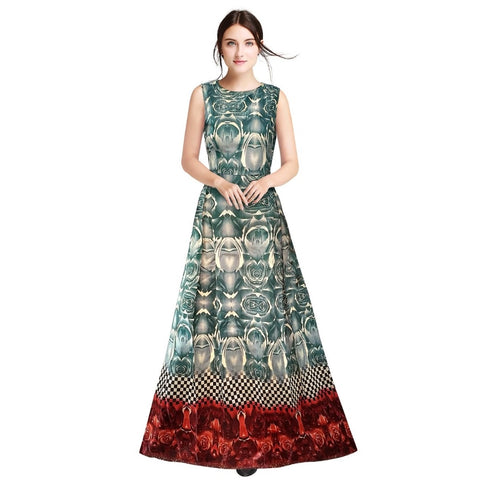 Generic Women's Banglory Satin Silk Western Wear Flare Long Gown (Maroon)