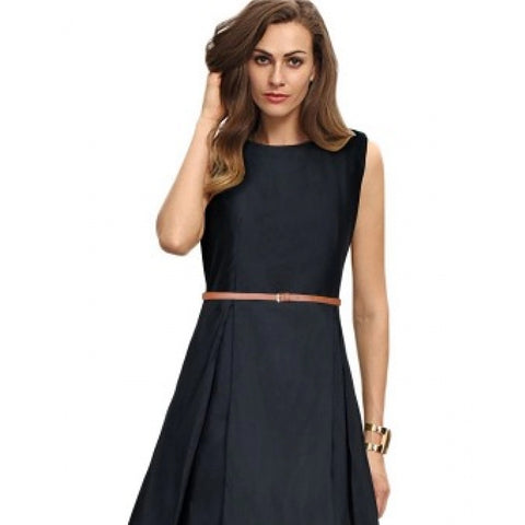 Generic Women's Taffeta Silk Western Wear Flare Long Gown (Black)