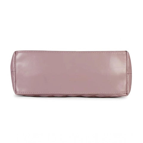 Generic Women's Polyurethane Textured  Shoulder Bag (Blush Pink)