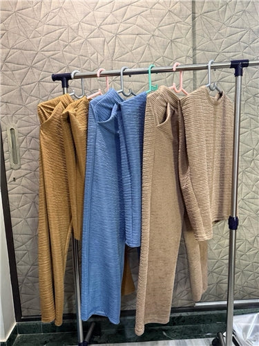 Thailand Women Solid Pleated Coord Set