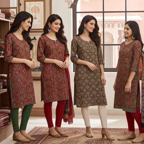 Ajrak Hand Block Print Kurti