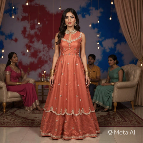 Crimson Elegance Embroidered Salwar Suit with Dupatta