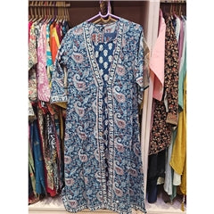 Blue Paisley Print Salwar Suit with Tassel Tie & Dupatta | Festive Ethnic Wear for Women