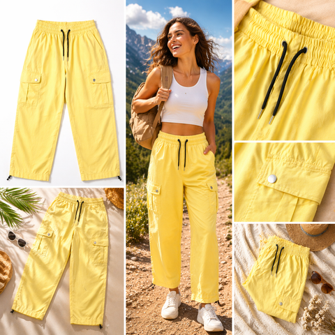 Casual Cargo Jogger Pants — Pure Cotton Comfort with Utility Style