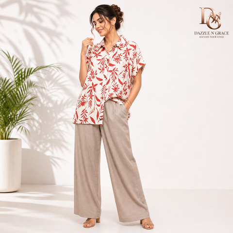 Thailand Leafy Print Casual Rayon Shirt — Bold Botanical Patterns in 5 Colours