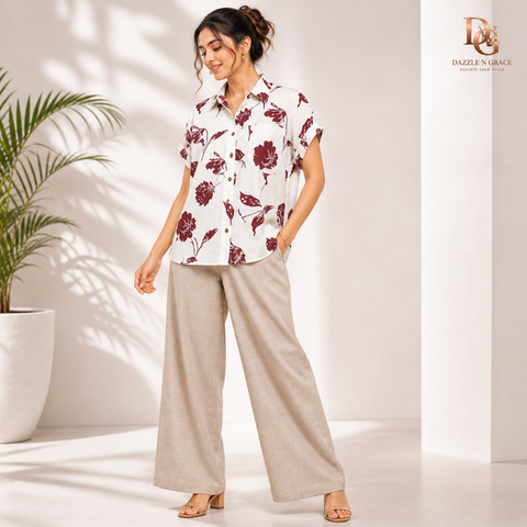 Thailand Leafy Print Casual Rayon Shirt — Bold Botanical Patterns in 5 Colours