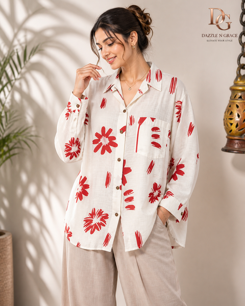 Thailand Leafy Print Casual Rayon Shirt — Bold Botanical Patterns in 5 Colours